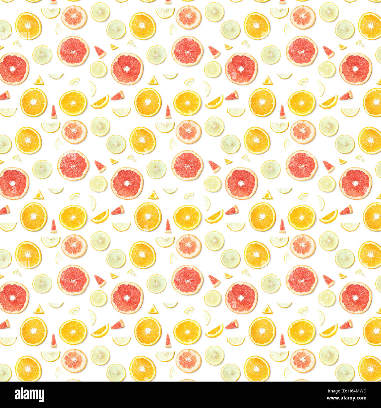 Food Seamless pattern. citrus slices isolated on white background Stock ...