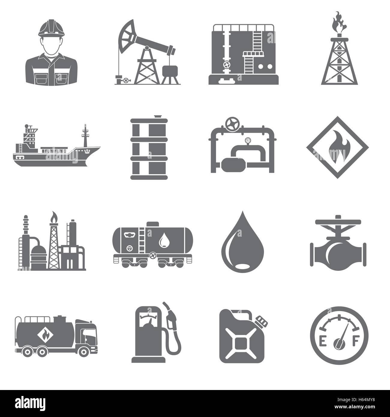 Oil industry Icons Set Stock Vector Image & Art - Alamy