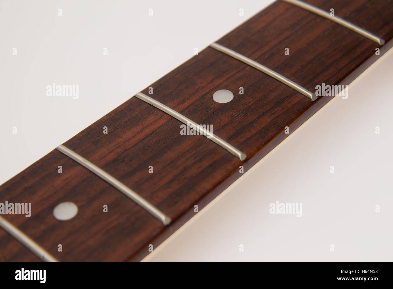 A rosewood electric guitar neck Stock Photo Alamy