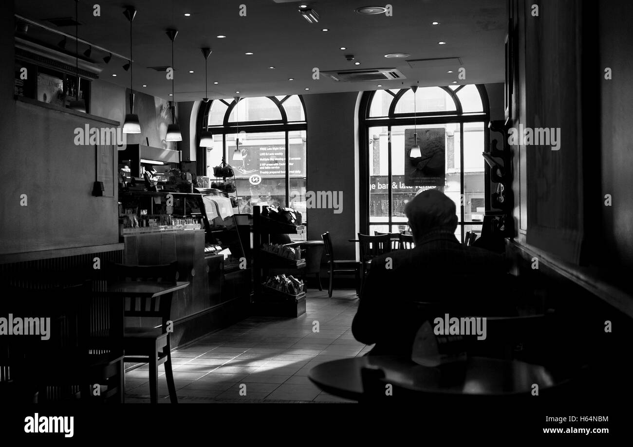 Around Bristol City. Cafe Nero Stock Photo