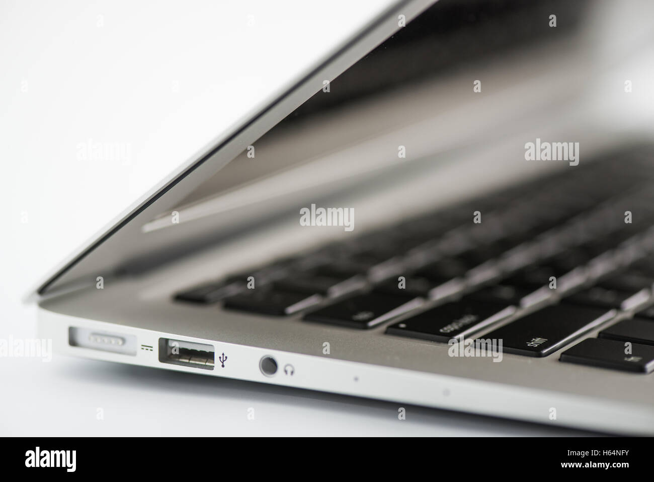 Laptop isolated on white background Stock Photo - Alamy