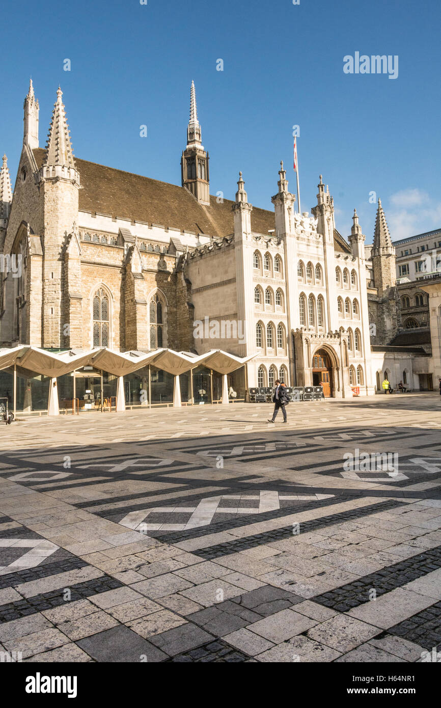 The Guildhall Great Hall and courtyard in the City of London, England