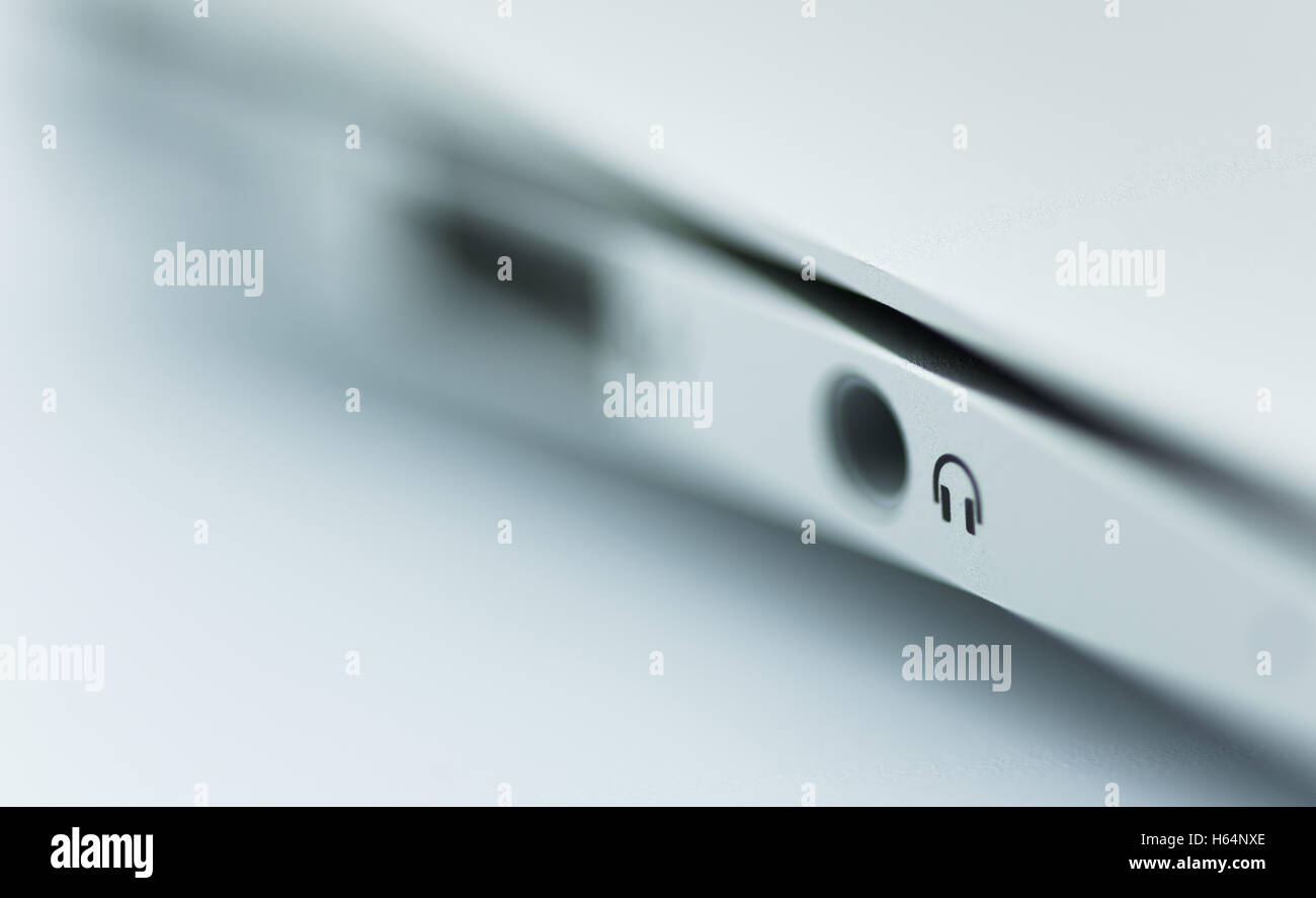 Laptop isolated on white background Stock Photo - Alamy