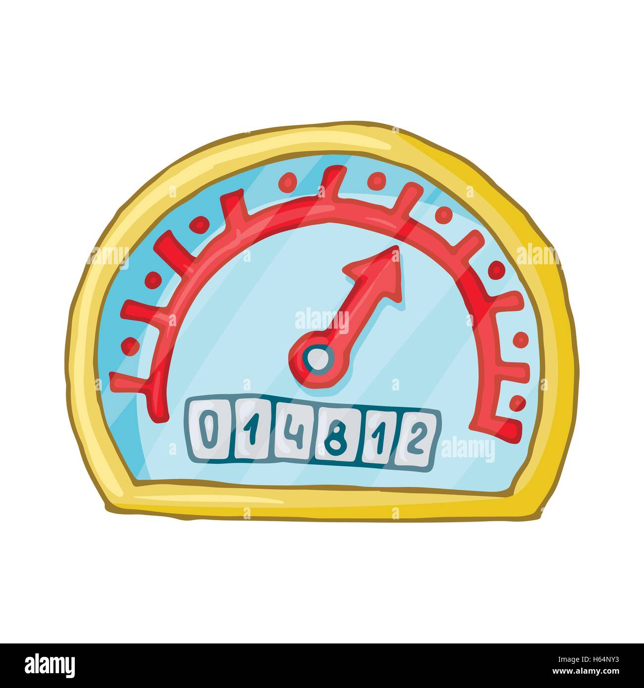 Speedometer and odometer icon, cartoon style Stock Vector Image & Art