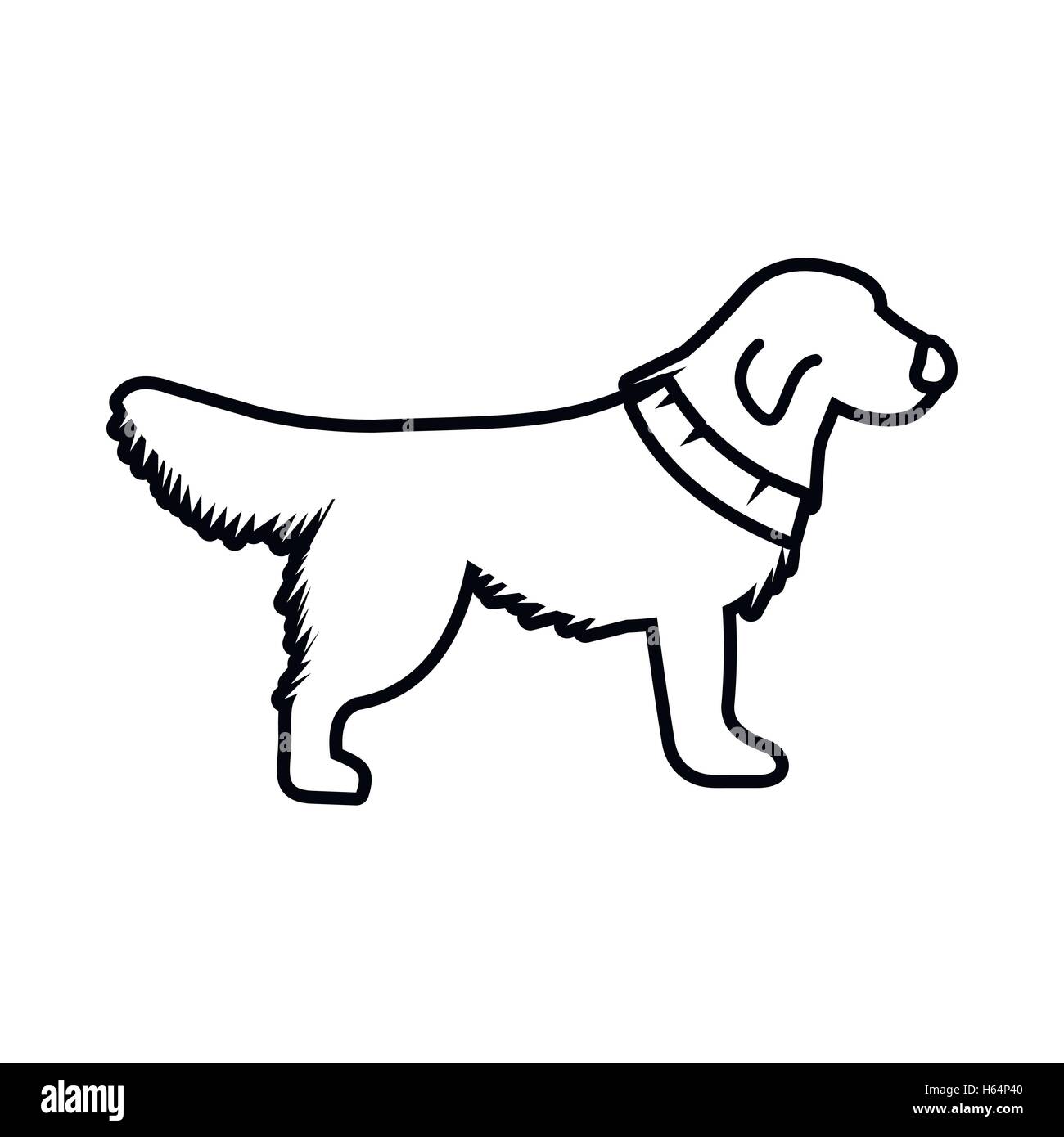 Dog icon outline style Stock Vector Image Art Alamy