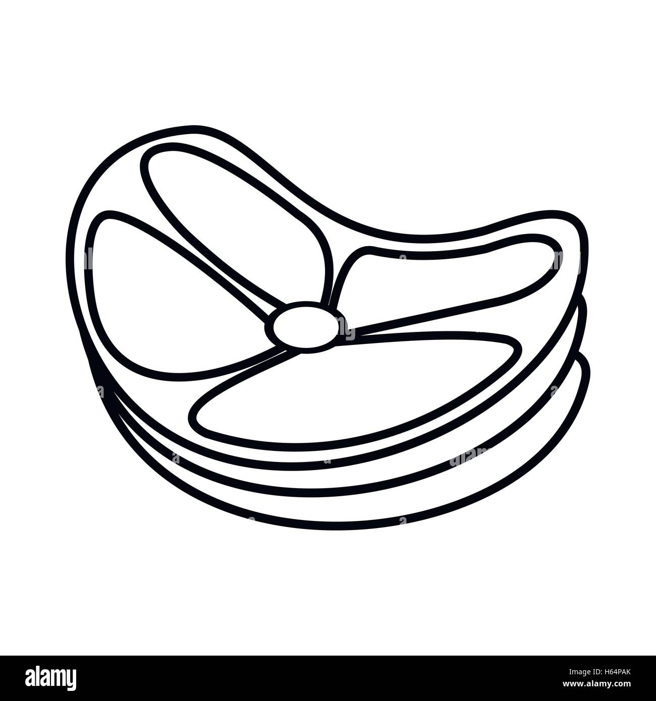 Steak Icon, outline style Stock Vector Image & Art - Alamy
