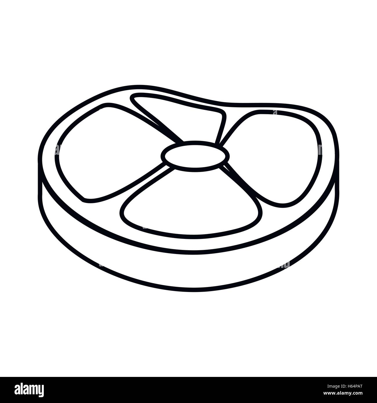 Steak Icon, outline style Stock Vector Image & Art - Alamy