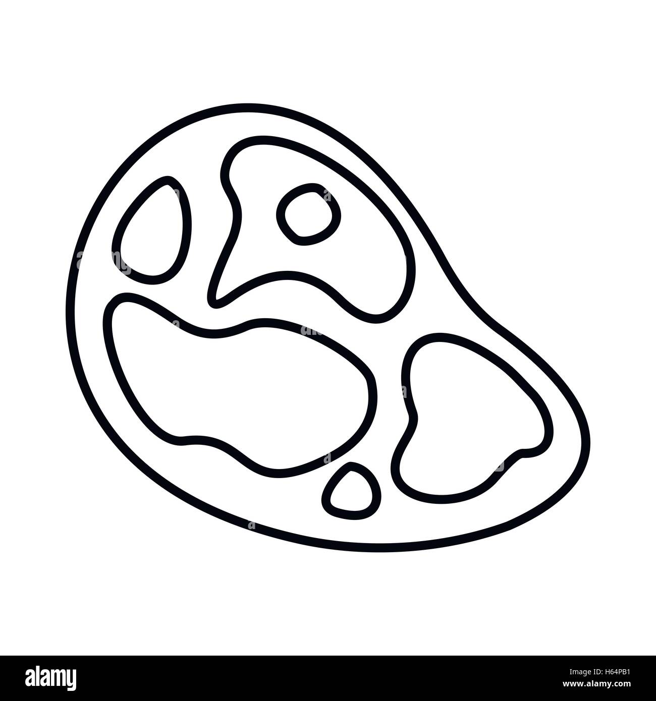 Steak Icon, outline style Stock Vector Image & Art - Alamy