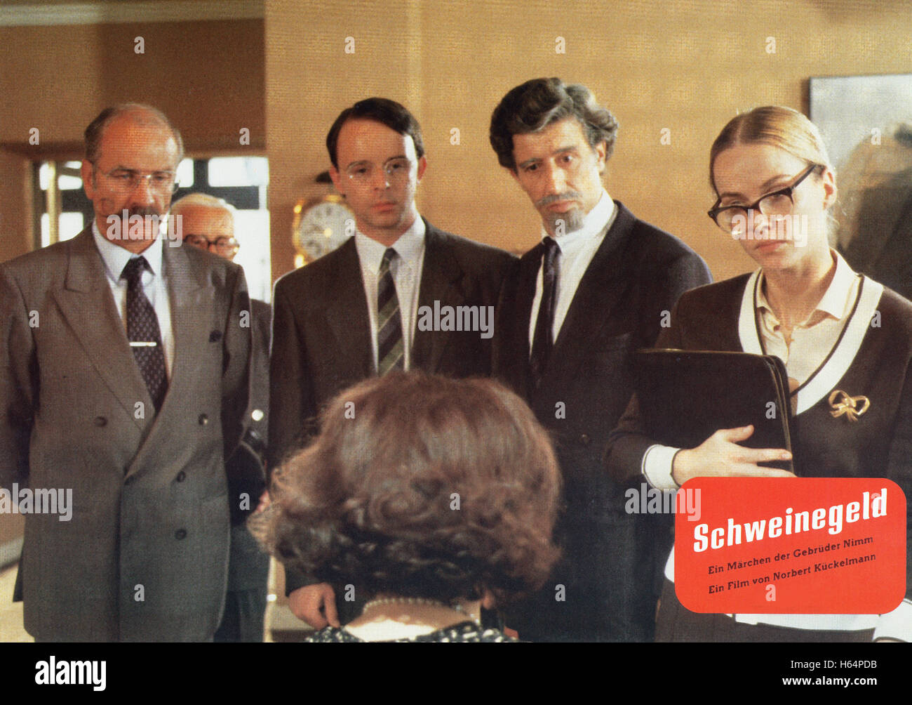 Schweinegeld, Deutschland 1989, Regie: Norbert Kückelmann, Darsteller: Armin Müller Stahl, Stefan Suske (?), Rolf Zacher, Claudia Messner Stock Photo