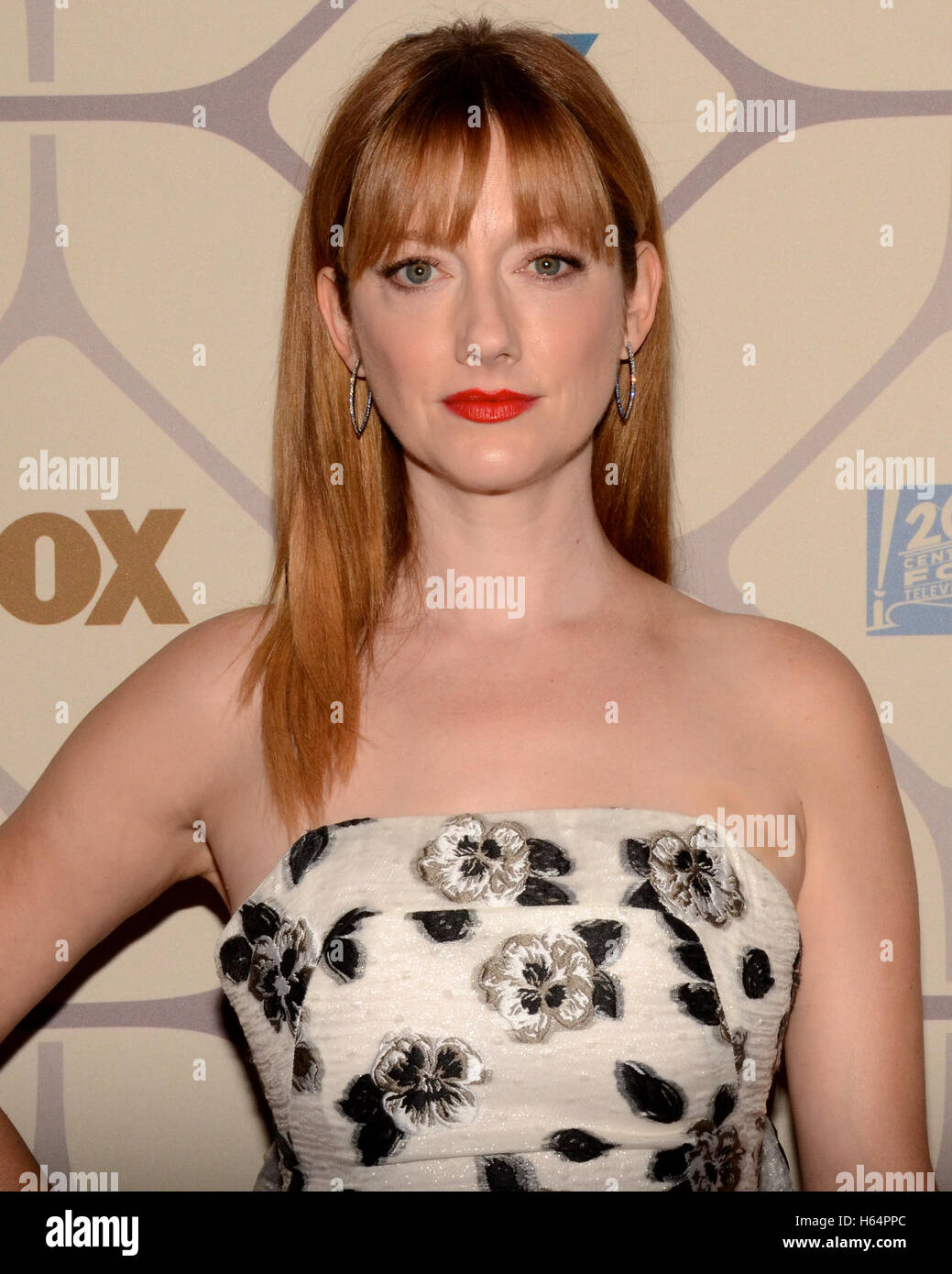 Judy Greer attends the 67th Primetime Emmy Awards Fox after party on September 20, 2015 in Los Angeles, California. Stock Photo