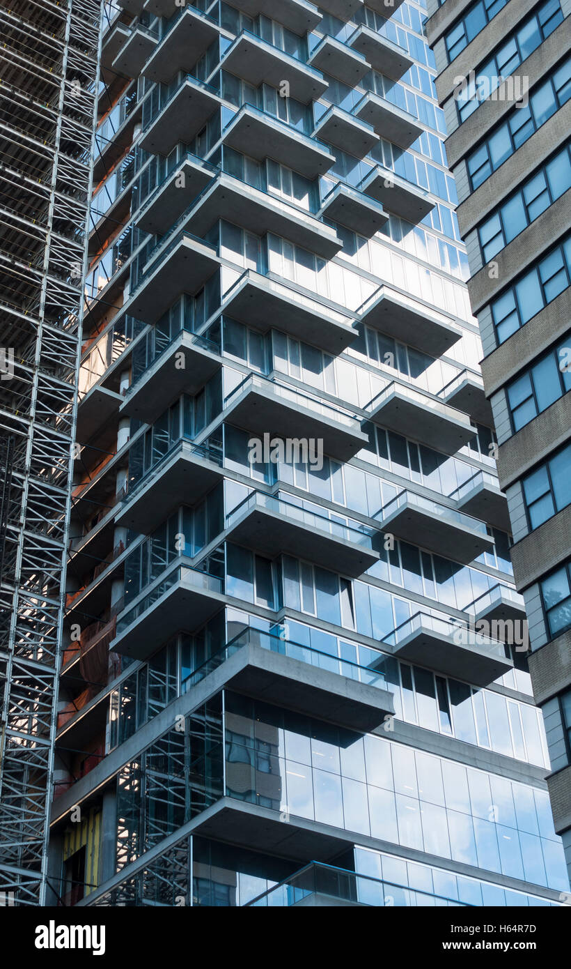 Luxury apartment building at 56 Leonard Street still under construction