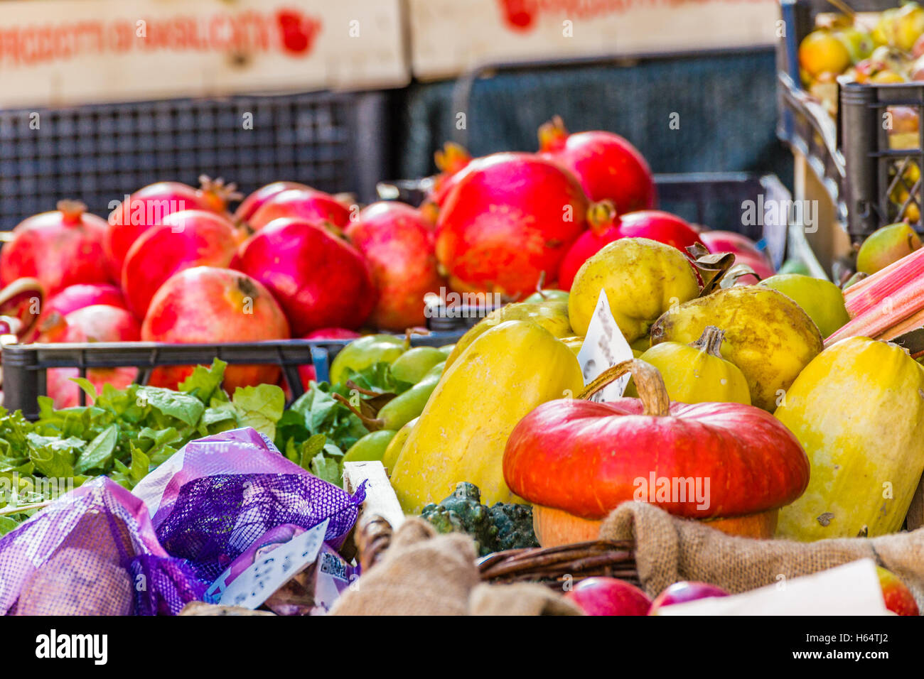 fruit and vegetable market stall in Italy Stock Photo Alamy