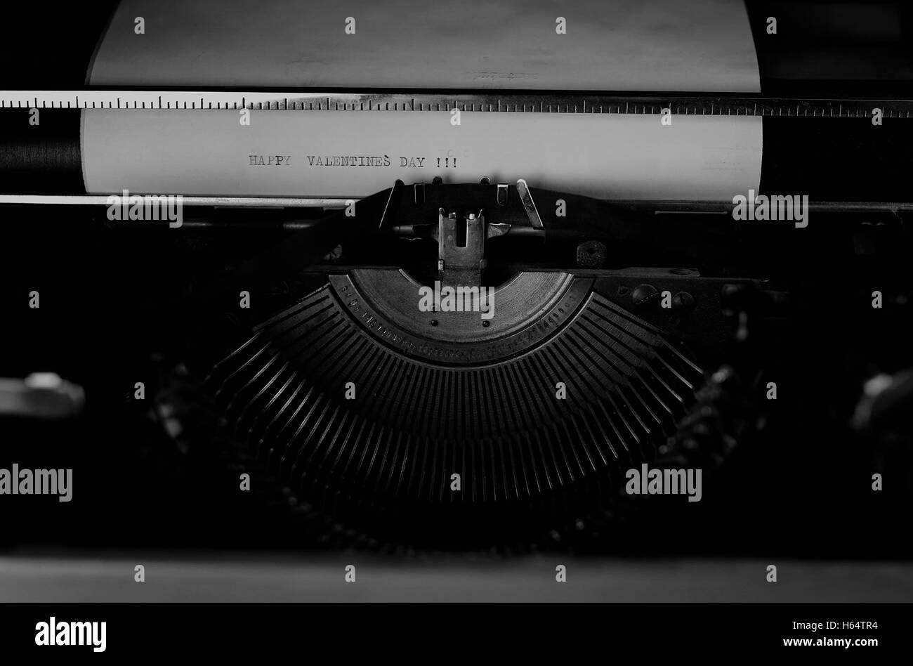 black and white retro typewriter letter Stock Photo Alamy