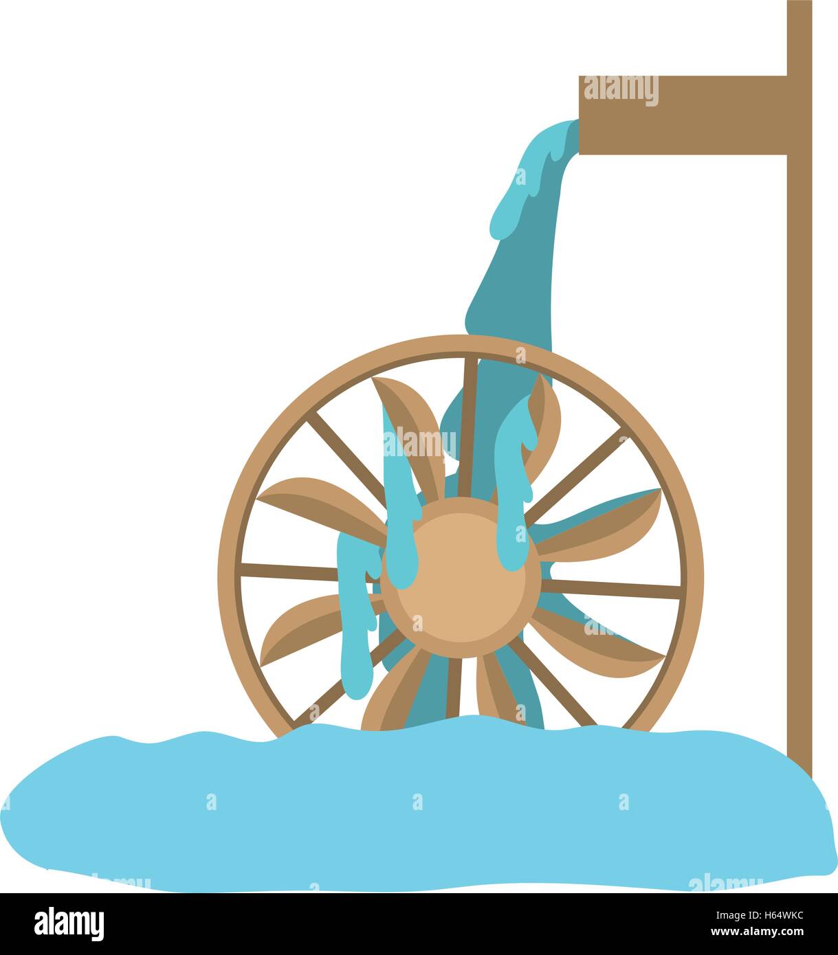 water mill icon Stock Vector