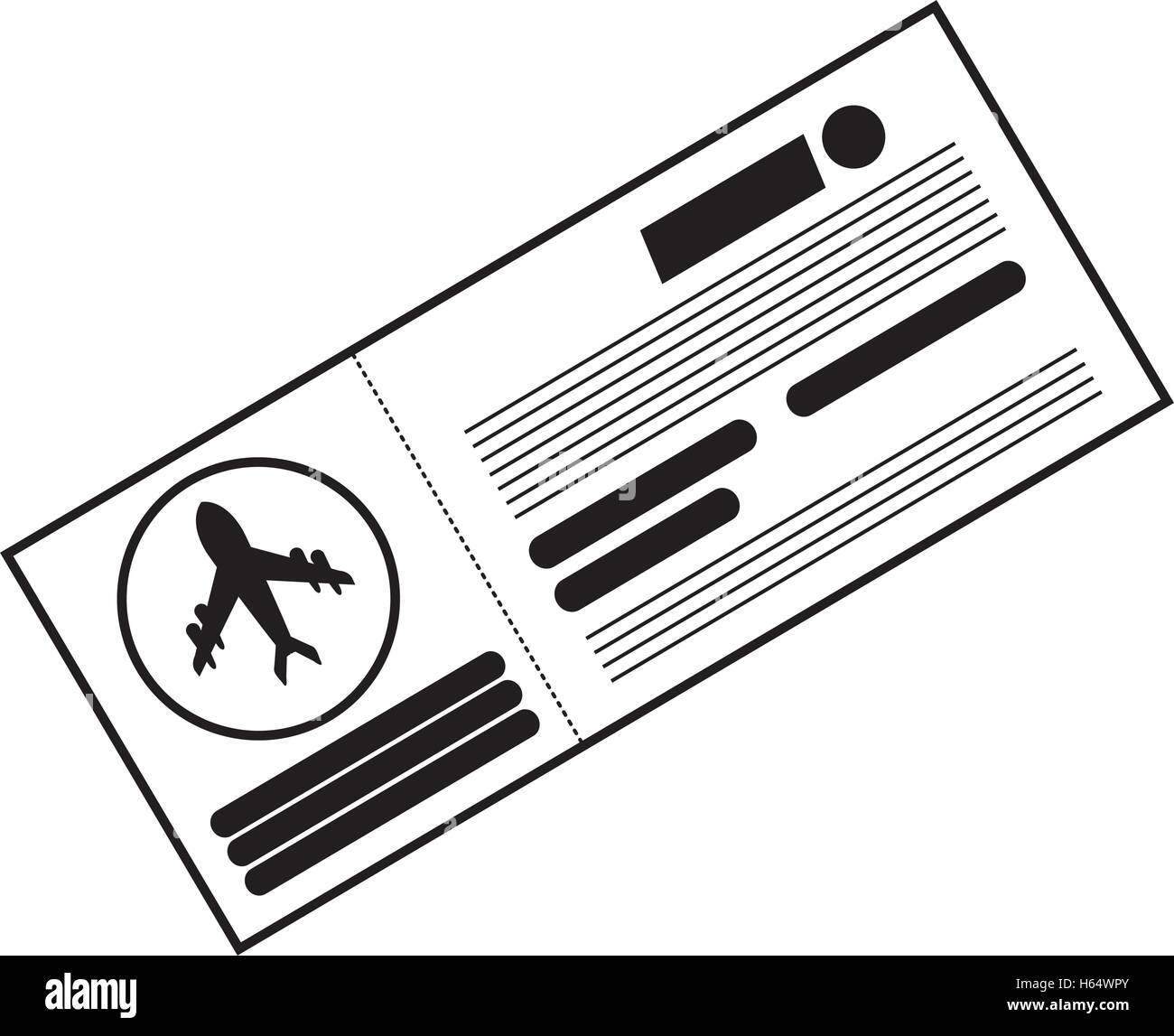 flight ticket icon Stock Vector