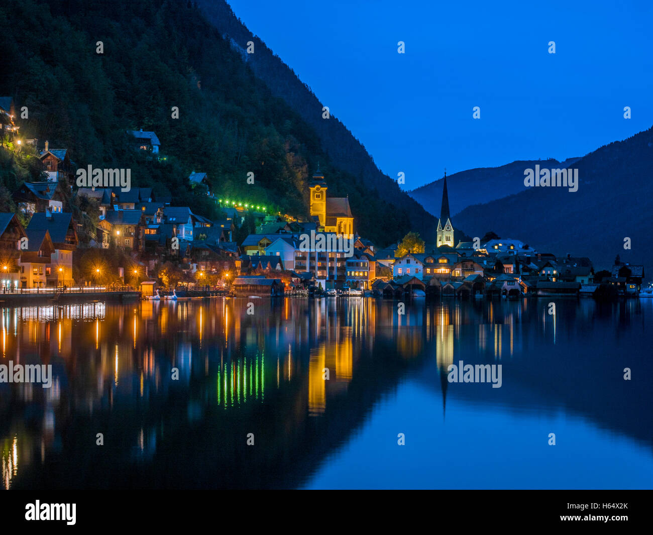 The village of Hallstatt, Lake Hallstatt, UNESCO World Heritage