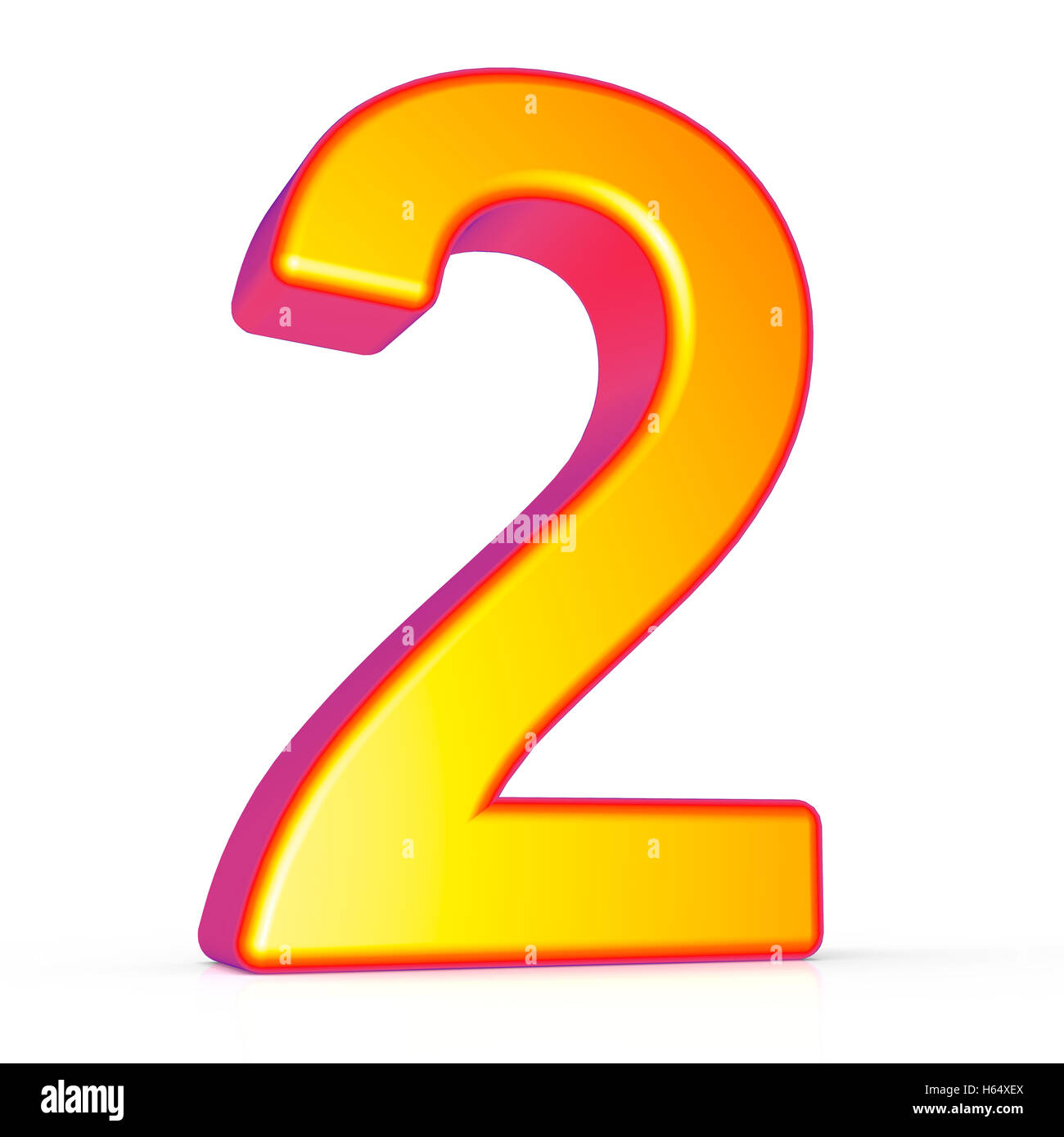 Metal Silver Font Number Two High Resolution Stock Photography And