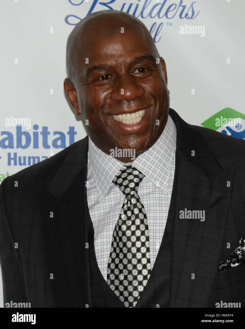 Magic Johnson aka Earvin Johnson attends the 2015 Habitat for Humanity