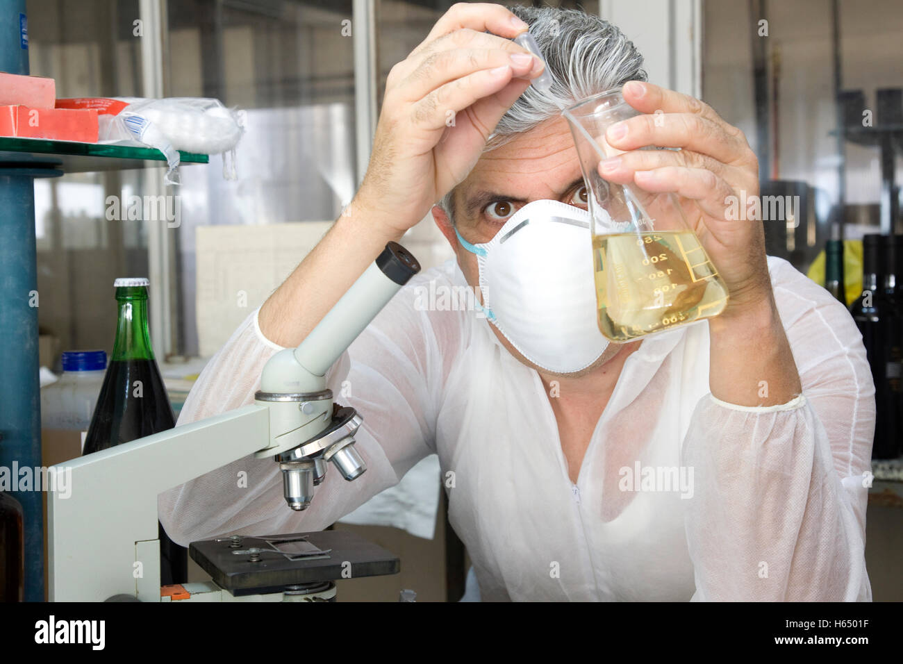 researcher at work in a laboratory Stock Photo - Alamy