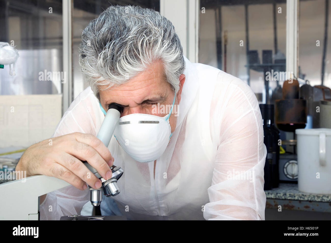 researcher at work in a laboratory Stock Photo - Alamy