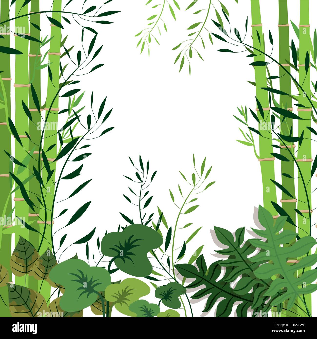 green tropical leaves Stock Vector Image & Art - Alamy
