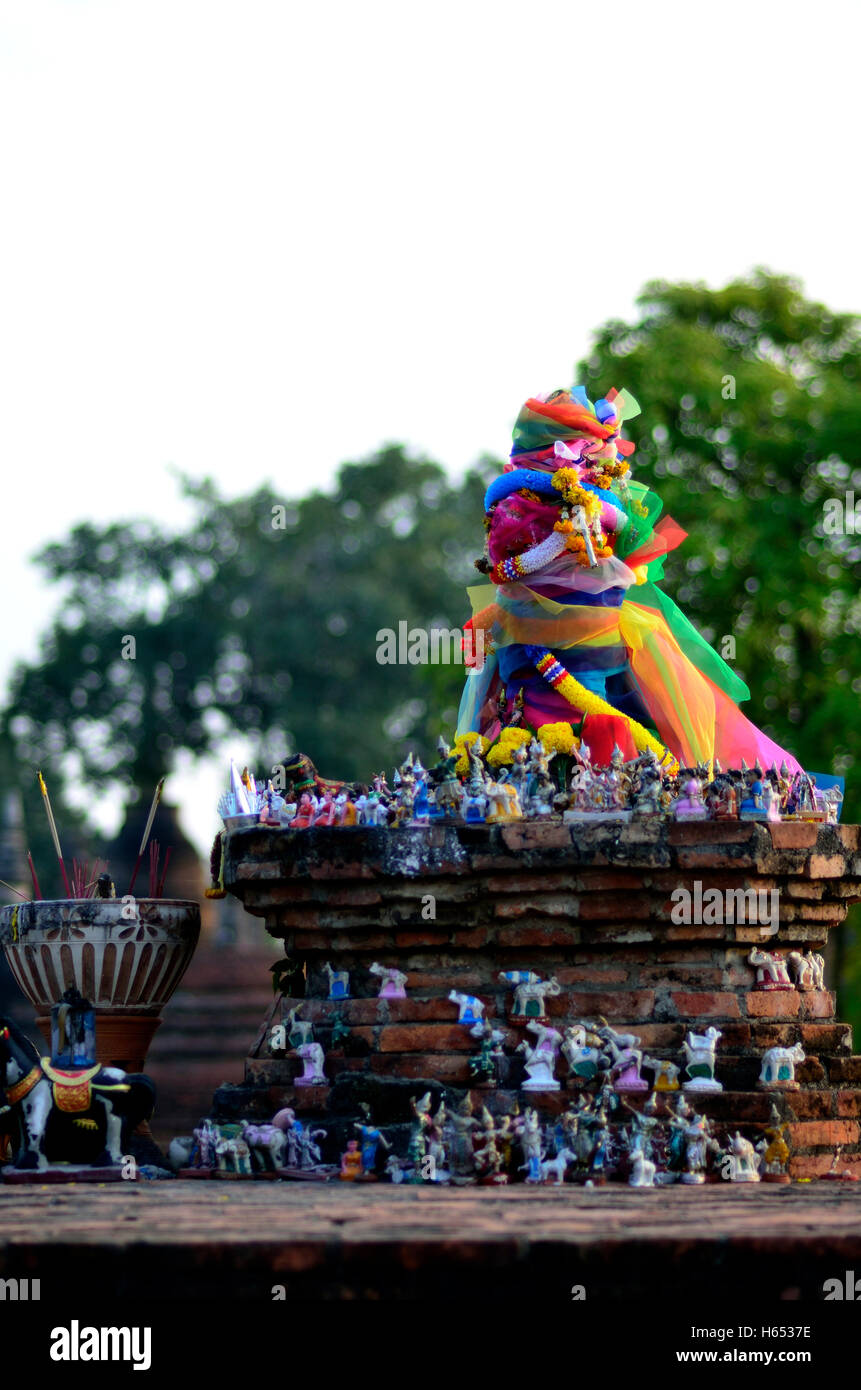 lucky charms in Sukhothai Historical Park Stock Photo