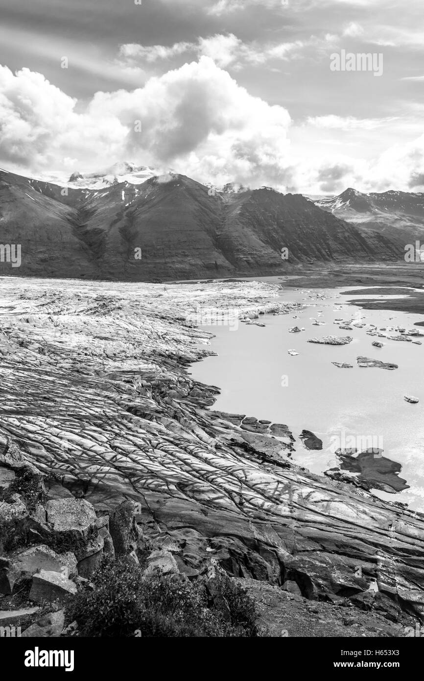 Skaftafellsjokull glacier in Iceland Stock Photo