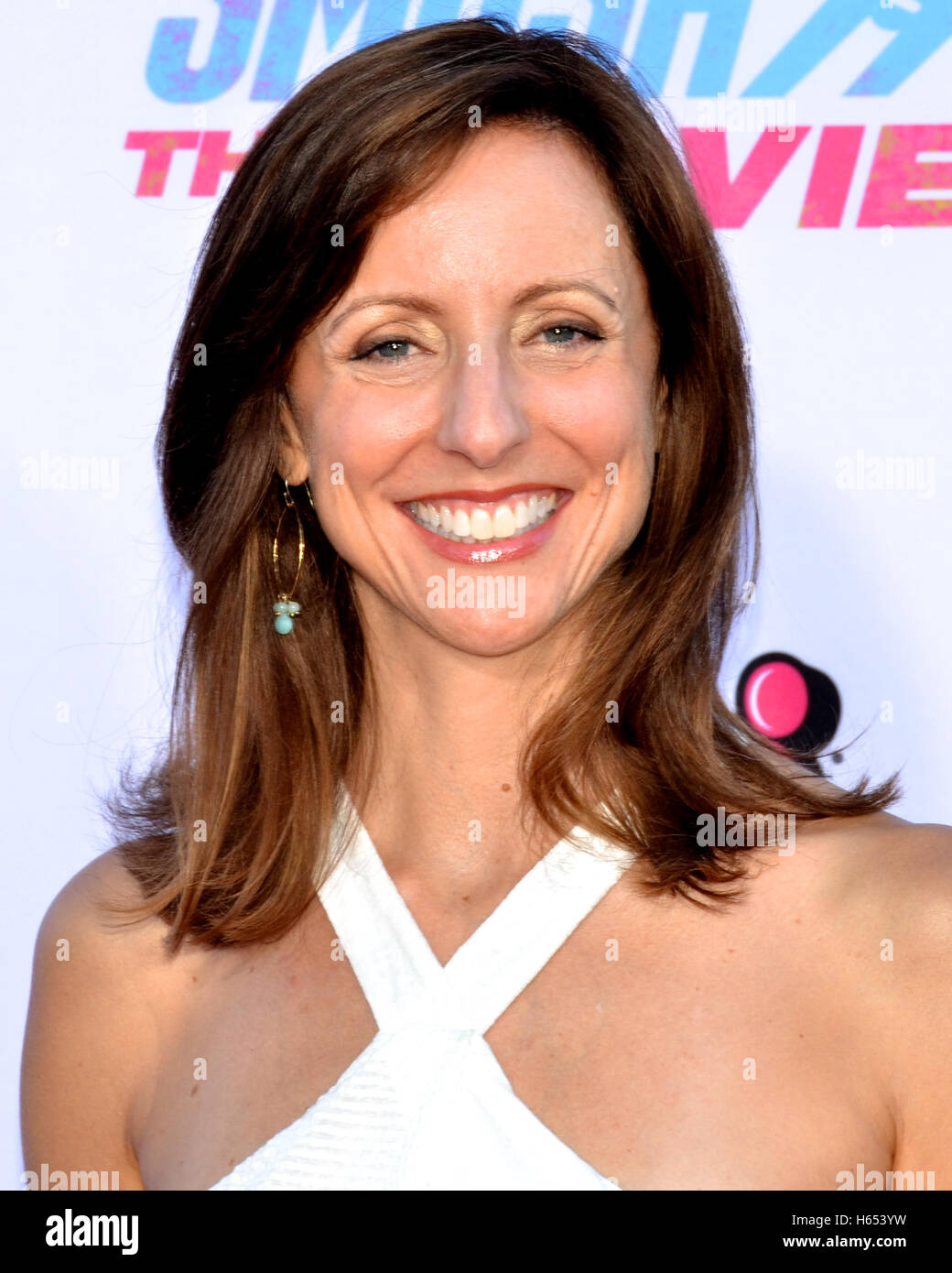 Kristen O'Meara attended the Premiere of Smosh: The Movie at the FOX Westwood Village Theater Stock Photo