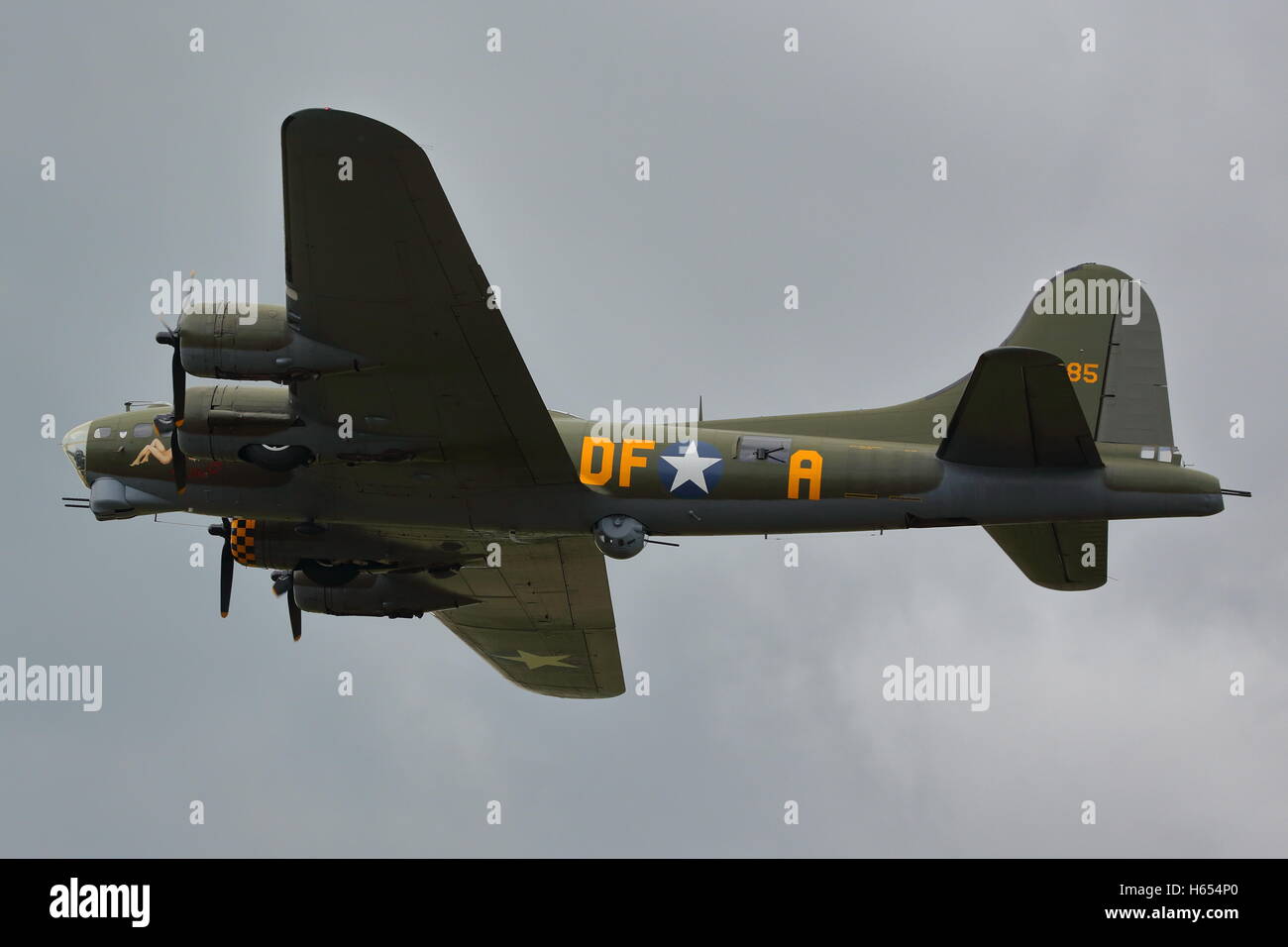 Boeing B17 Flying Fortress at Biggin Hill Air Show, UK Stock Photo