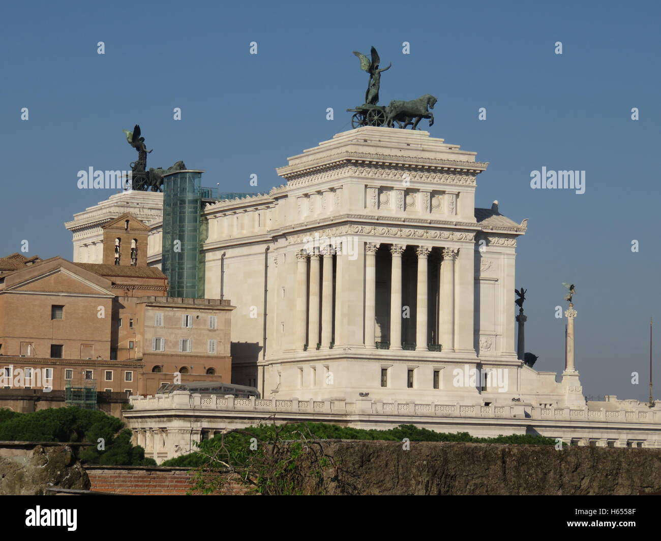 Side view of Museum Centrale Del Risorgimento Stock Photo