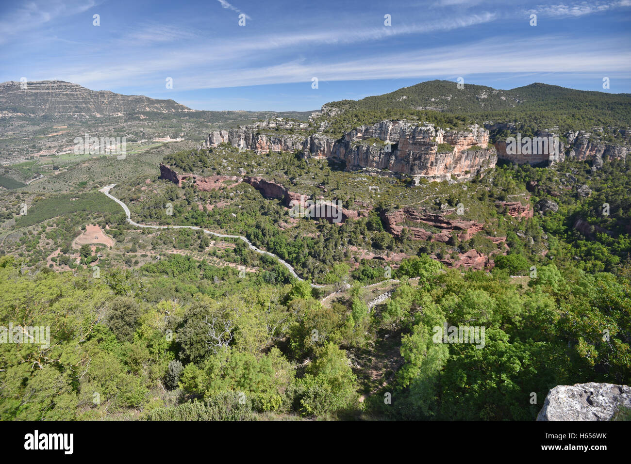 Siurana's surroundings in the Prades mountains Stock Photo