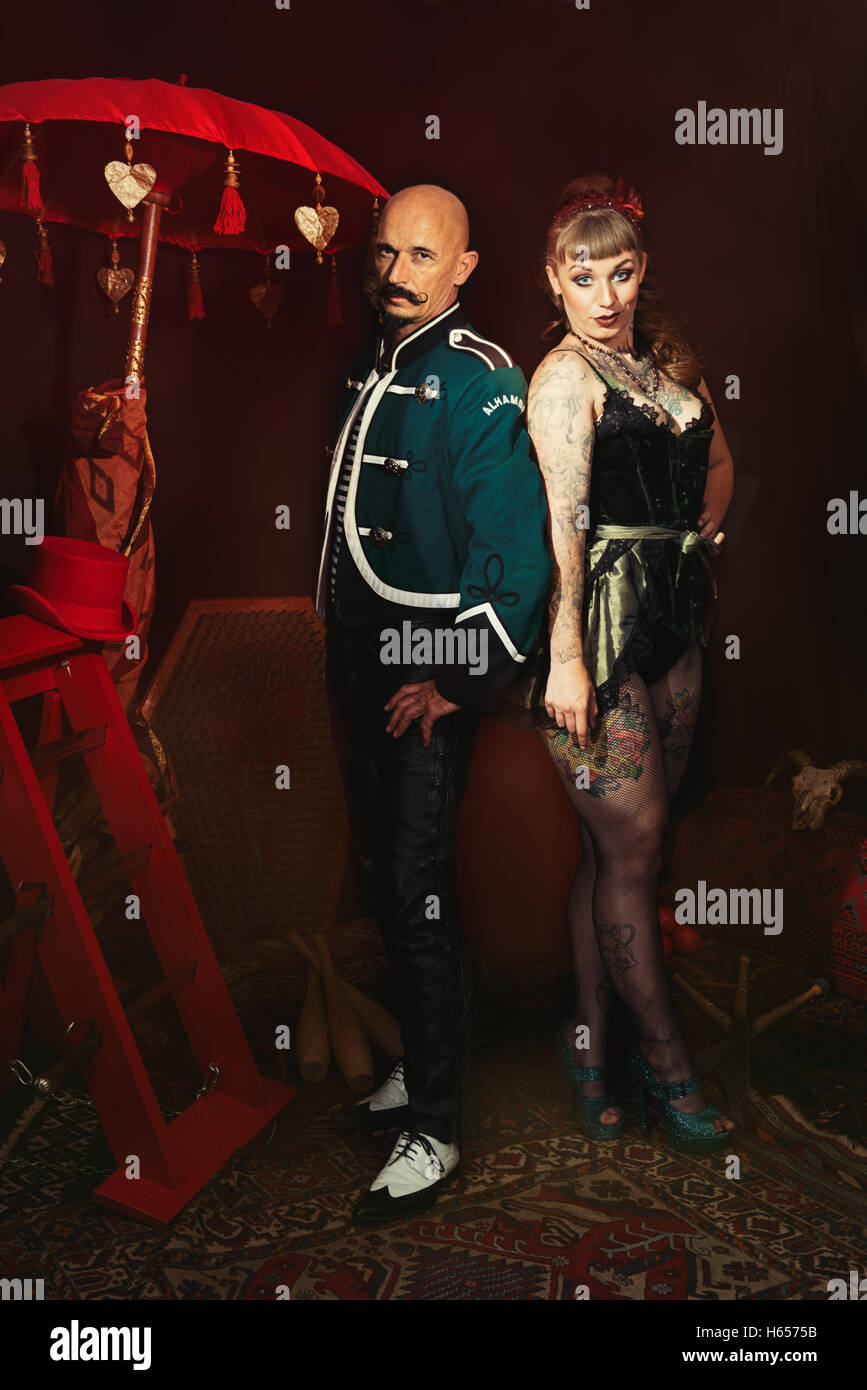 Circus act in a big top tent hires stock photography and images Alamy