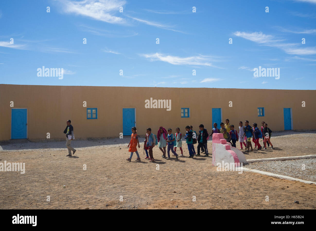 Report on the Saharawi refugee camp of Dakhla, in Tindouf, Algeria on Sunday 16 October 2016. Stock Photo