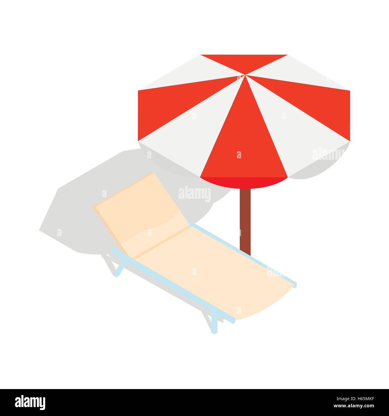 Beach chaise lounge with umbrella icon Stock Vector Image & Art - Alamy