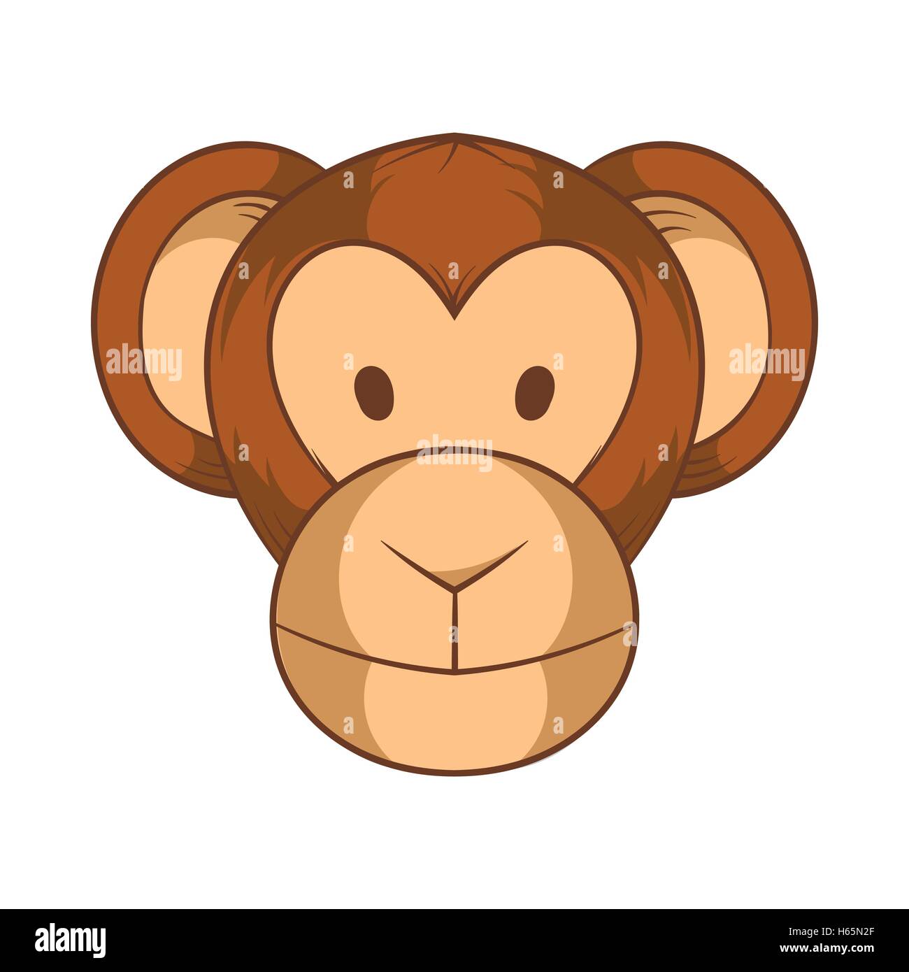 Monkey head icon, cartoon style Stock Vector