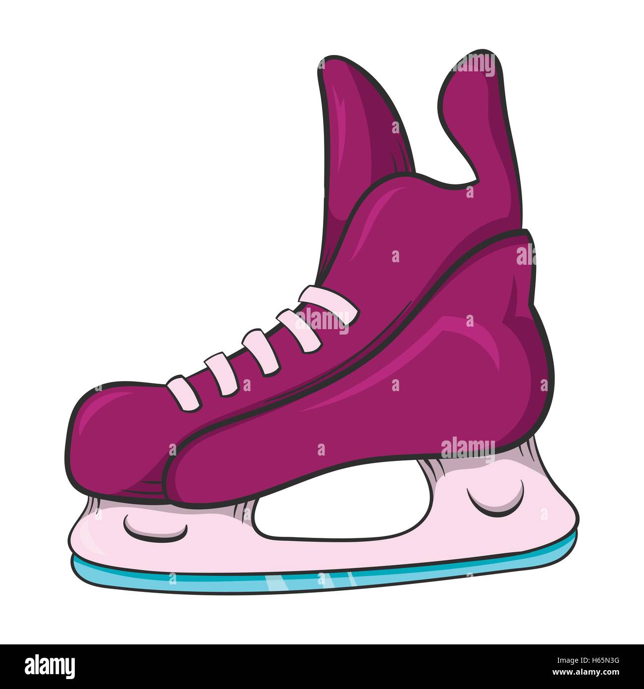 Ice hockey skates icon, cartoon style Stock Vector Image & Art Alamy