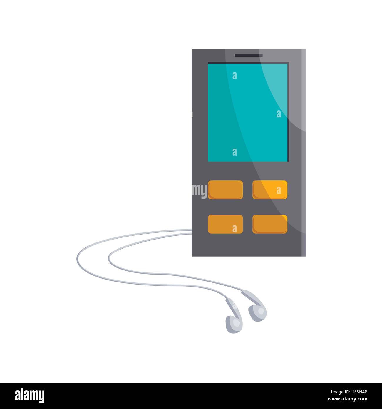 Mp3 player with headphones icon, cartoon style Stock Vector Image & Art ...