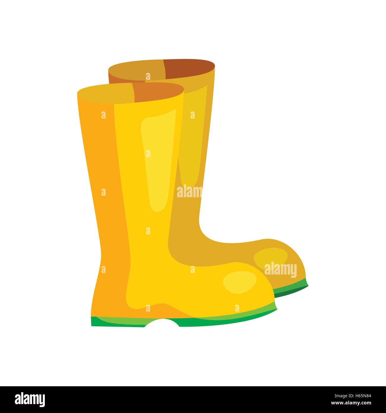 Yellow rubber boots icon, cartoon style Stock Vector Image & Art - Alamy
