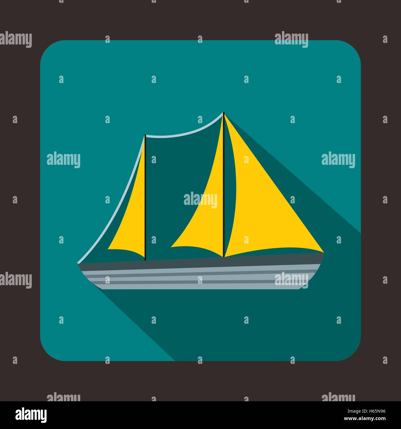 Yacht icon, flat style Stock Vector Image & Art - Alamy