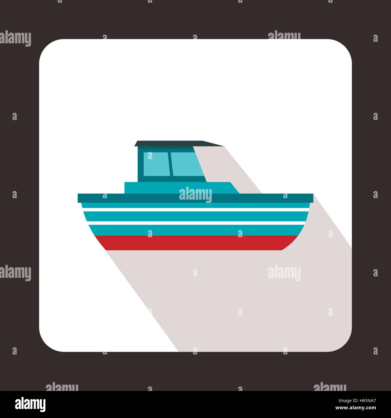 Motor boat icon, flat style Stock Vector Image & Art - Alamy
