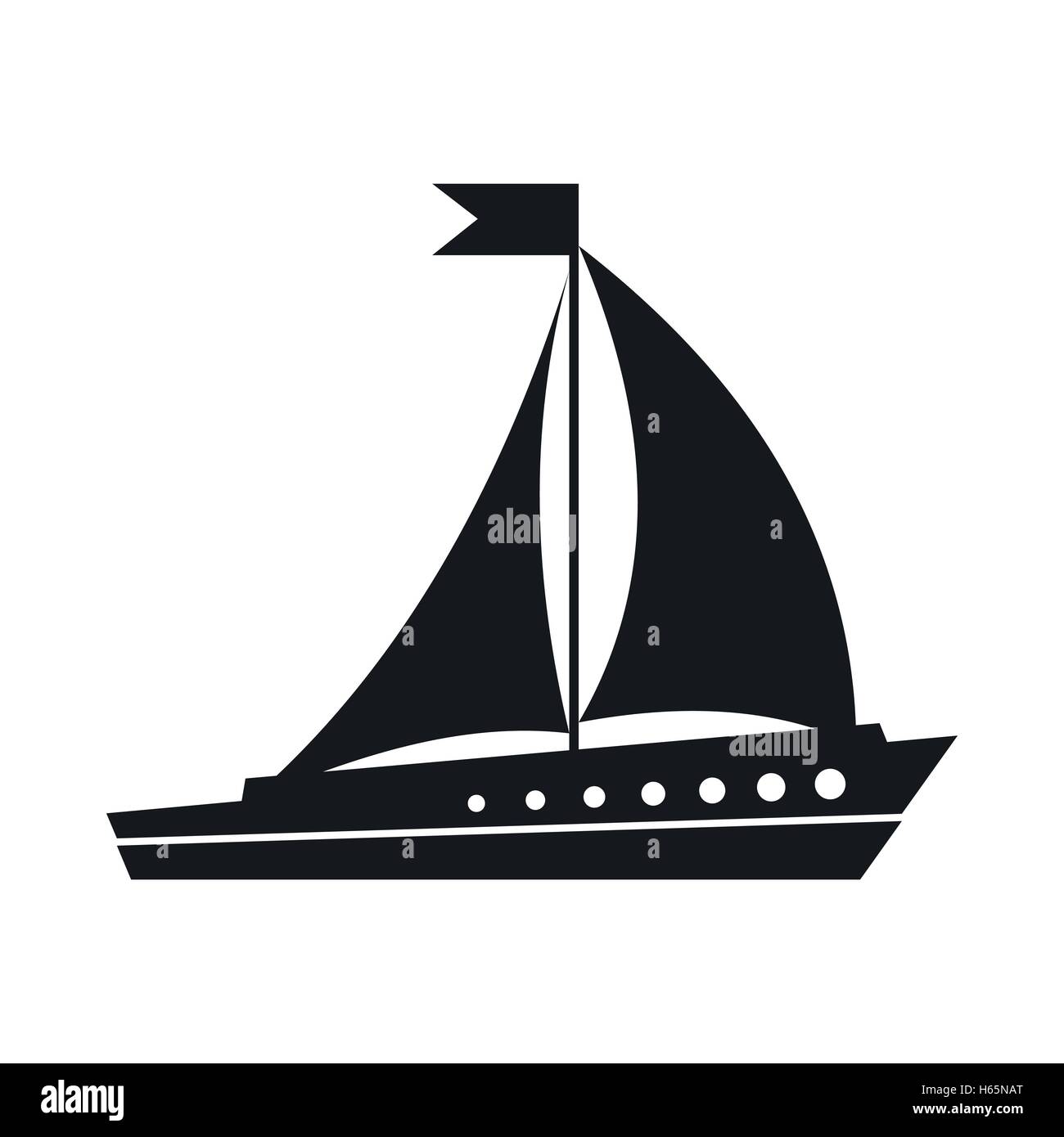 Sailing ship icon, simple style Stock Vector Image & Art - Alamy
