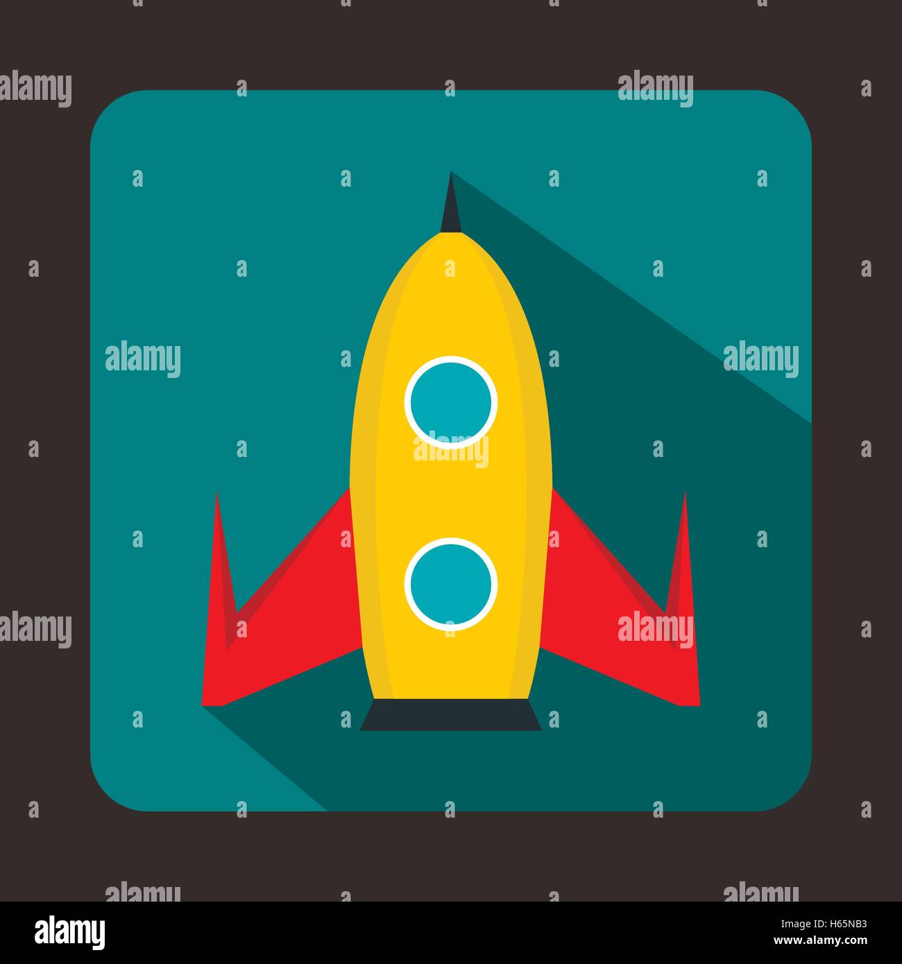 Rocket icon, flat style Stock Vector Image & Art - Alamy