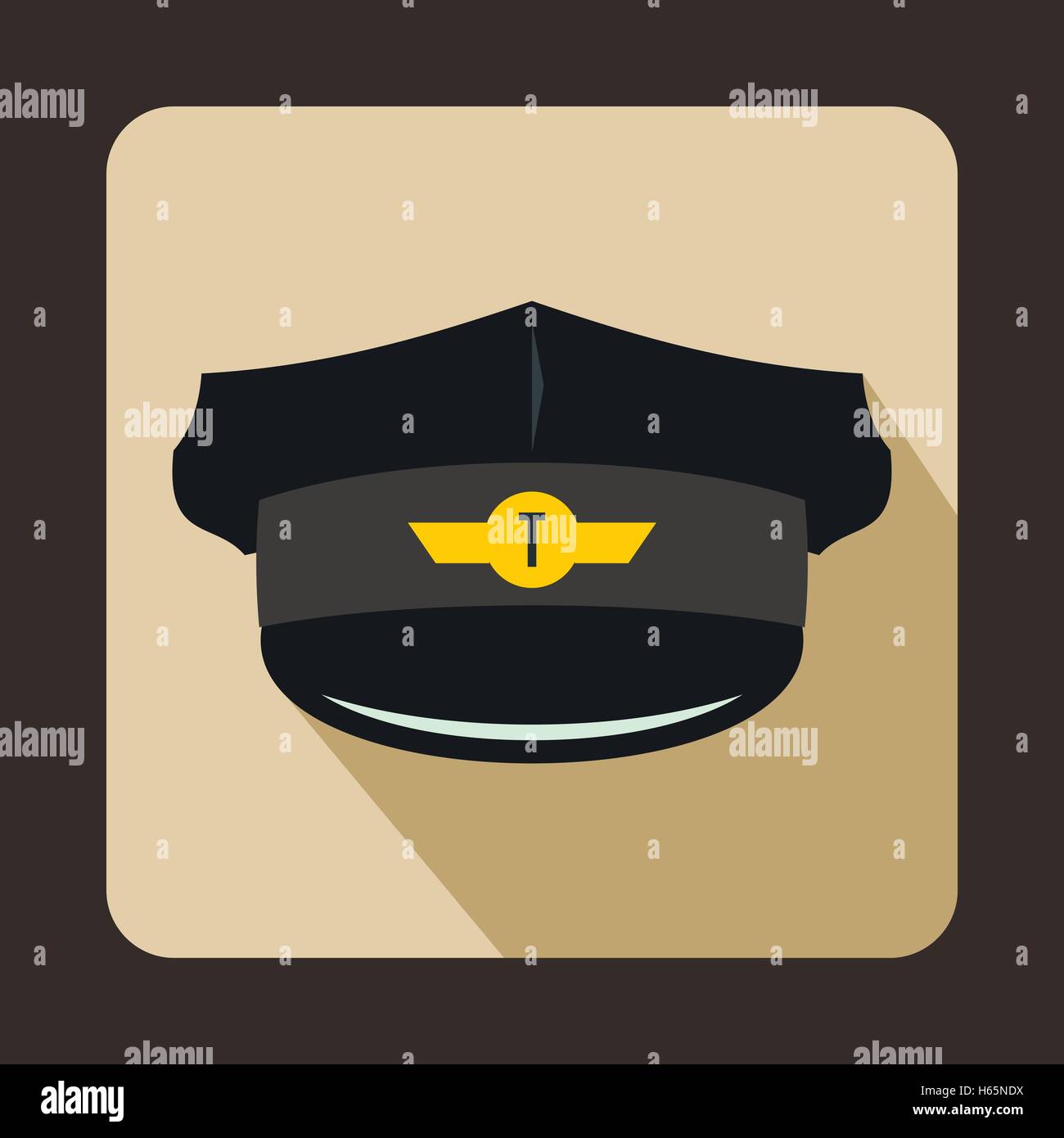 Cap taxi driver icon, flat style Stock Vector Image & Art - Alamy