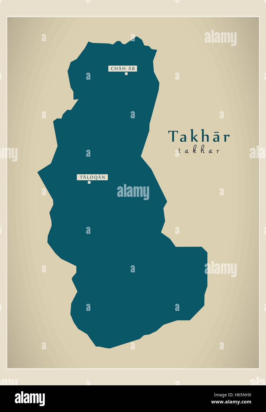 Modern Map - Takhar AF Stock Vector