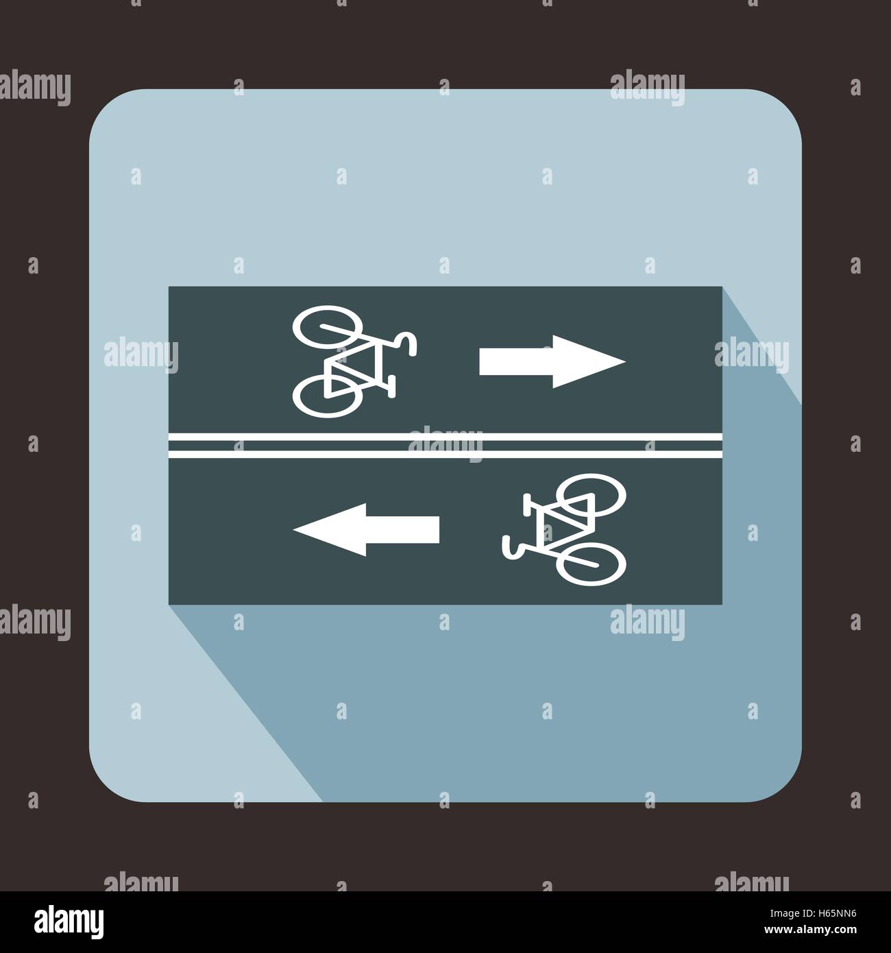 Road for cyclists icon, flat style Stock Vector Image & Art - Alamy