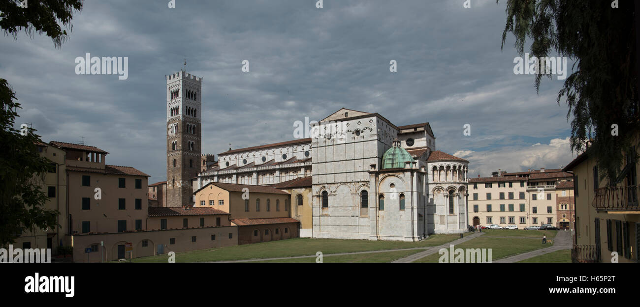 Lucca, Tuscany, Italy. Sept 2016 Lucca;Duomo Cathedral,St Martin,San Martino Wikipeadia below: Lucca was founded by the Etruscans (there are traces of an earlier Ligurian s Stock Photo