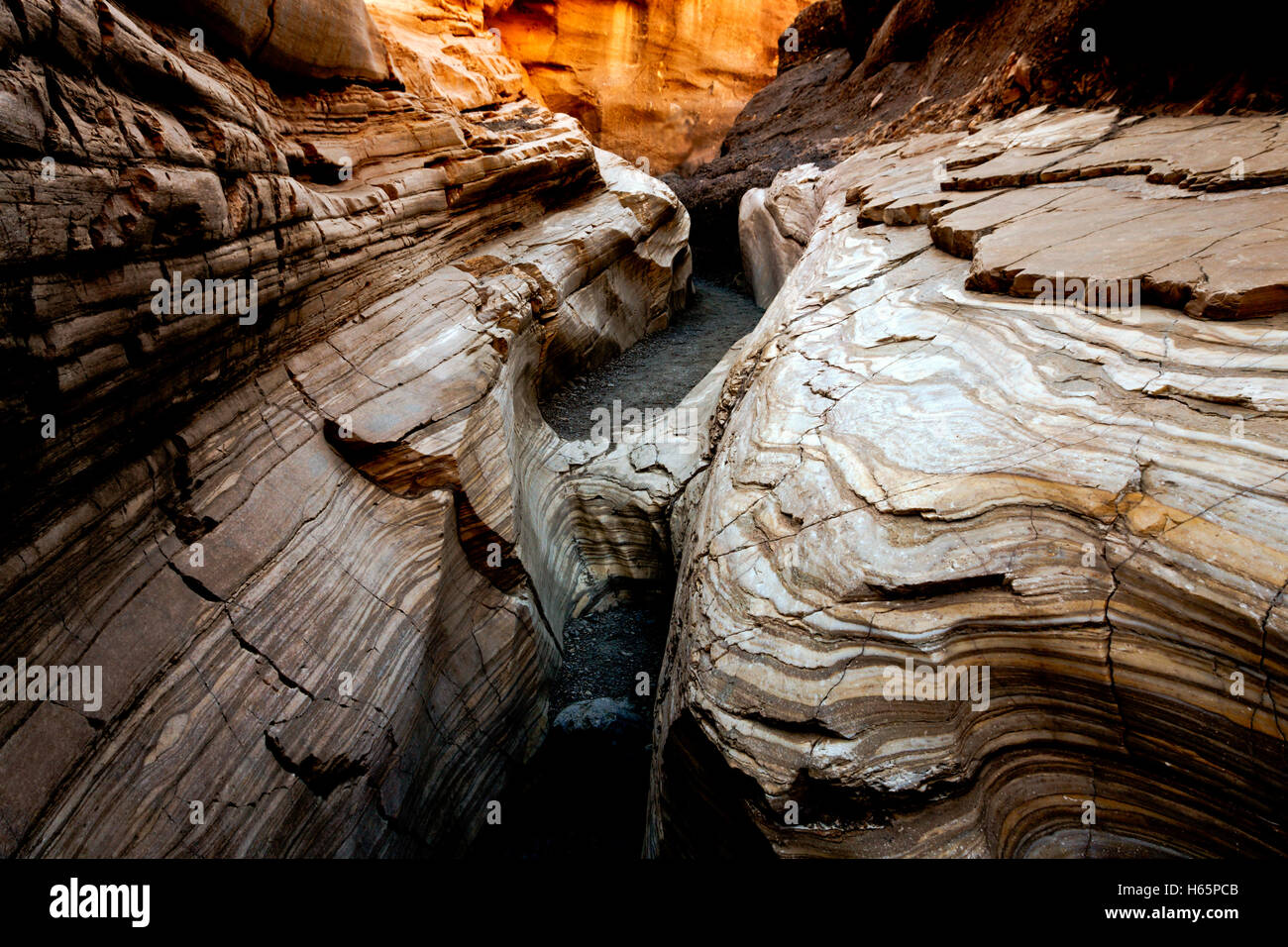 Mosaic Canyon pathway, Death Valley, Nevada Stock Photo