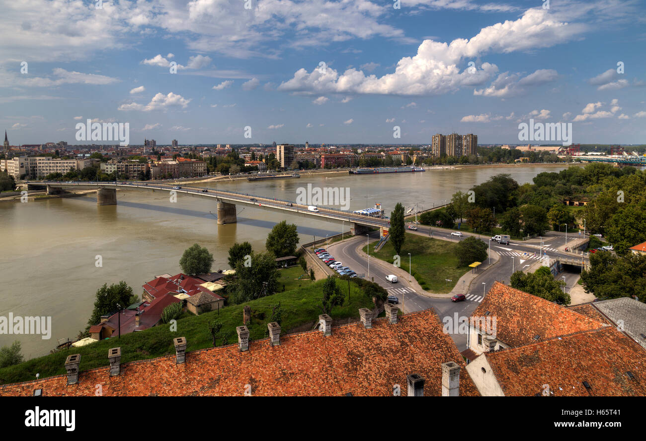 Panoramic view of Novi Sad, Serbia Stock Photo