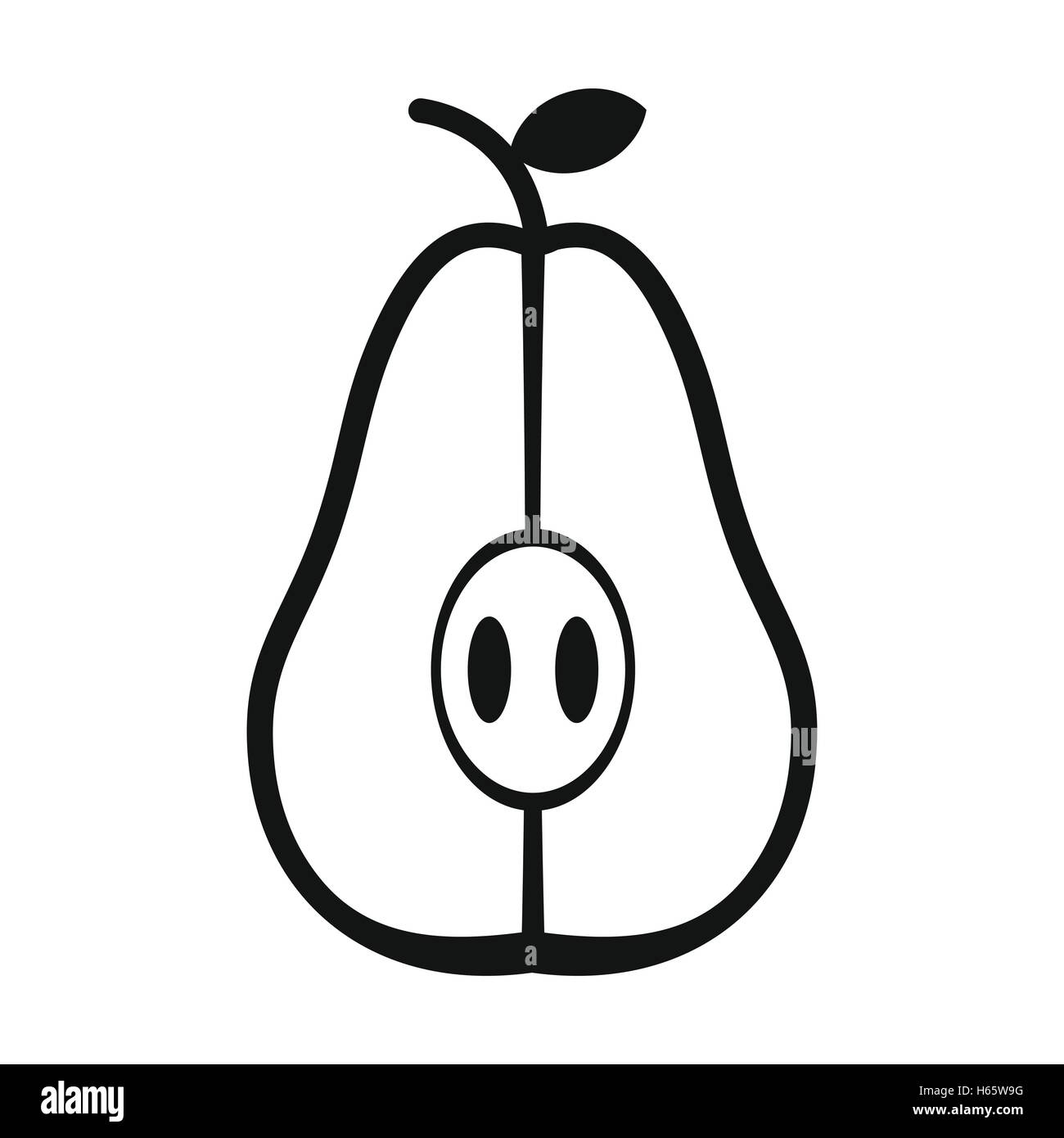 Cut pear simple icon Stock Vector Image & Art - Alamy