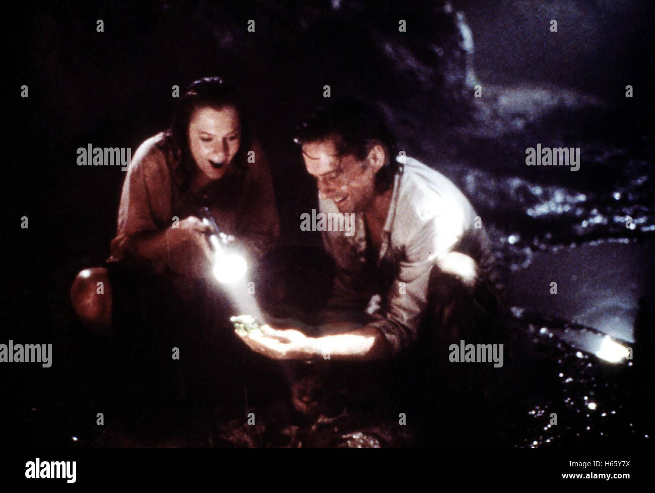 Auf der Jagd nach dem grünen Diamanten (1984) aka: Romancing the Stone, Director: Robert Zemeckies, Actors/Stars: Michael Douglas, Kathleen Turner, Danny DeVito Stock Photo